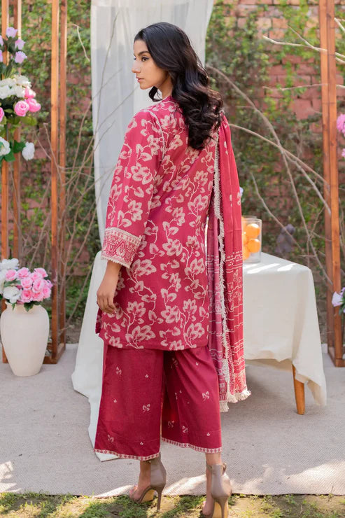 Unstitched 3 Piece - Digitally Printed Lawn