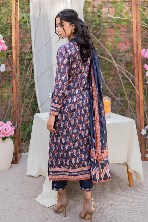 Unstitched 3 Piece - Digitally Printed Lawn