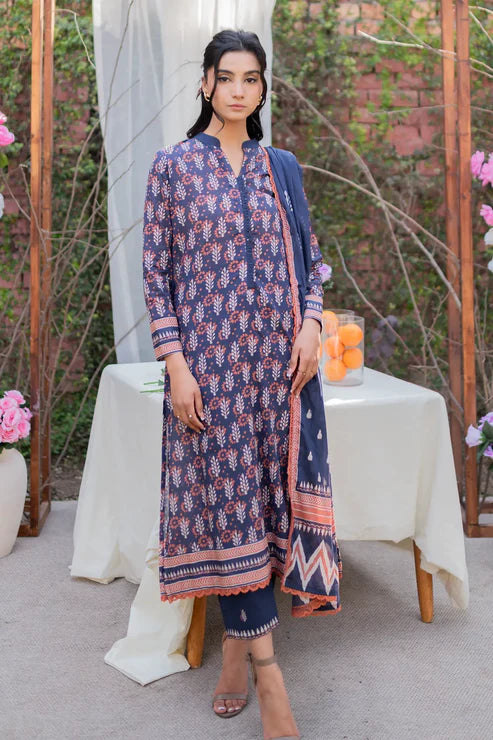 Unstitched 3 Piece - Digitally Printed Lawn