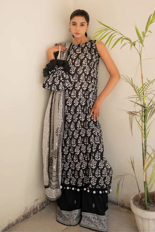 Unstitched 3 Piece - Digitally Printed Lawn