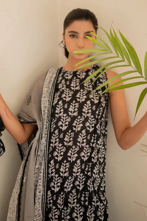 Unstitched 3 Piece - Digitally Printed Lawn