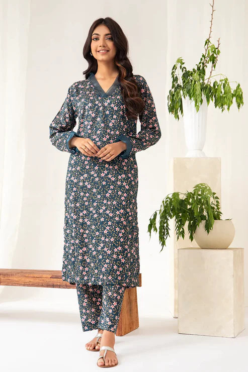 Unstitched 2 Piece - Printed Lawn Co-ord Set